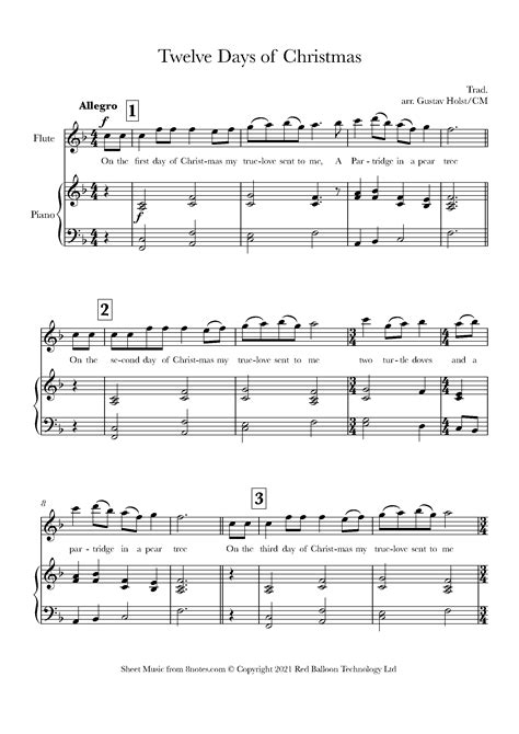 Carols For Three - 15 Christmas Carols For Flute Trio